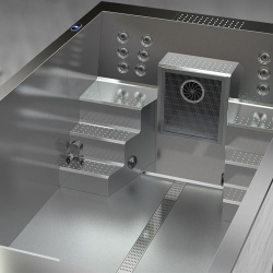 Плавательный спа бассейн из нержавеющей стали Wellis Kongo